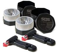 Sos Light PK2472 Pack 2 2 Martillos, Portátil De Emergencia, para Coche Rompeventanas Y Cortador De Cinturón De Seguridad, Multicolor