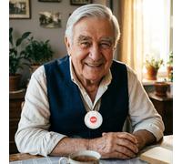 SOS para ancianos y niños: alarma personal con botón de emergencia. Compatible con APP Tuya y Smart Life. Llamada y notificación en el teléfono, no necesita SIM. Larga autonomía. (blanco)