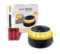 SOS ROAD Connected - Luz de Emergencia con Geolocalización para Coche Homologada DGT 3.0 (Obligatoria) - Baliza v16 con Plan Datos Grauítos hasta 2038 - Base Magnética - Resistente Agua y Polvo (1)