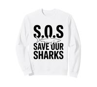 SOS Save Our Sharks Conciencia sobre la conservación Marina Sudadera