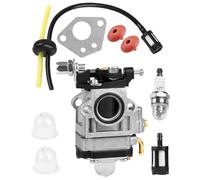 SosalUK - Carburador desbrozadora (52 cc, 49 cc, 43 cc, kit de carburador, para motor de dos tiempos, con manguera, gasolina, bujía, junta de bomba de arranque