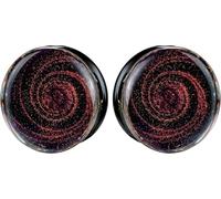 SoScene Sparkle Galaxy - Tapones de cristal doble acampanado, 19mm-3/4 inch, Vidrio, Sin gemas.