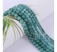 SOSMAR 180 Cuentas de Piedra Natural Aguamarina 4mm Redondas, Semipreciosas para Pulseras, Collares, Joyería y Manualidades