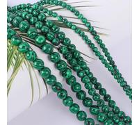 SOSMAR 90 Cuentas de Piedra Natural Malaquita Verde 8mm Redondas, Semipreciosas para Pulseras, Collares, Joyería y Manualidades