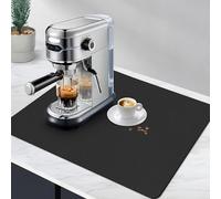 SOSMAR Alfombrilla Escurreplatos 40x50 cm Absorbente Antideslizante - Estera Cocina para Fregadero y Cafetera, Protector Encimera Mármol Resistente al Agua, Negro