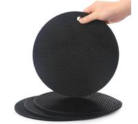 SOSMAR Juego de 4 salvamanteles Grandes de Silicona Resistentes al Calor para ollas, Vasos, jarrones y Cuencos, 23,5 cm Redondos, 5 mm de Grosor, salvamanteles de Mesa de Silicona Antideslizantes