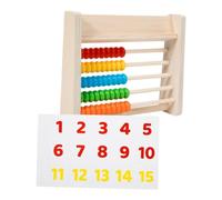 Sosoport 1 Juego Abaco de Madera para Juguete Educativo de Cálculo con Bolas Coloridas para Aprendizaje Matemático y Desarrollo Infantil