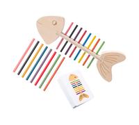 Sosoport 1 Juego Juguete Montessori de Clasificación para Educativo de Emparejamiento con Tarjetas Doble y Palos para Centros de Aprendizaje