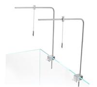 Sosoport 1 Juego Soporte de luz de pecera Brazos Colgantes de luz para Acuario Estante de luz Resistente Soportes Soporte para Colgar pecera Soporte Colgante aleación de Aluminio Silver