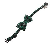 Sosoport 1 Pc Cuello Navidad Collar de Perro Reflectante Cadena de Gato Suministros para Mascotas Arco Xmas Dog Collar Katcher Gato Collares Accesorios para Mascotas algodón poliéster Green
