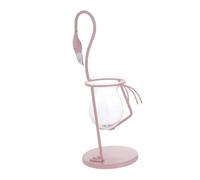 Sosoport 1 Pc Flamenco Hidropónico Florero Extra Jarrón De Ratán Florero Claro Jarrones para Centros De Mesa Florero Redondo Jarrón Hidropónico Flamenco Cilindro Golden Planchar