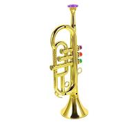 Sosoport 1 Pieza Juguete De Trompeta De Tres Tonos. Trompeta Infantil Pequeña Principiante Bugle Juguetes para Bebés Instrumento Falso Educativo Jr Trompetas Golden Abs