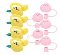 Sosoport 10 Fundas de Silicona para Pajitas Reutilizables, Ligeros y Pequeños para Tapas de Extremos de Paja, Cubiertas Prácticas y Duraderas