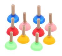 Sosoport 10 Piezas Accesorios Mágicos Émbolo Lindo Golpeador De Baño Desatascador De Inodoro Único Inodoro De Casa De Muñecas Divertido Desatascador De Inodoro Mini Émbolo Madera