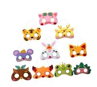 Sosoport 10 Piezas Juguetes de máscara de animales disfraz de máscara de halloween mascara de animales máscara de fiesta máscaras de animales favores de la fiesta de los sintió