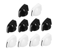 Sosoport 10 Piezas Perillas Tipo Cabeza de Pollo para Ajuste de Volumen de Guitarra Eléctrica Cubiertas Reemplazables para Unidades de Potenciómetro en Color Claro y Negro