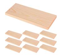 Sosoport 10 Piezas Tablas Rectangulares de Madera, Bloques Rectangulares de Madera, Pino, Khaki, Resistentes Deformación, para Manualidades, Proyectos Escolares y Modelismo