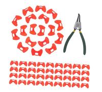 Sosoport 100 Piezas Gafas Antipelea para Alicates Rojos para Instalación Rápida Herramientas de Protección Avícola para Gallinas y Accesorios Esenciales de Cría