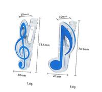 Sosoport 10piezas Clip Musical Para Partituras De Piano y Libros De Música Pinzas Prácticas Para Notas Musicales Para Estudio o Práctica Musical Casa