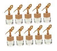 Sosoport 10piezas Colgante de Botella de Perfume Vacío para Coche de Transparente para Difusor de Aceite Esencial Recargable Colgar el Espejo Interior