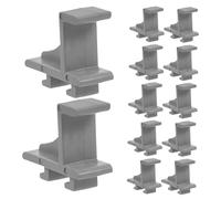 Sosoport 12 piezas Clips Soporte Estante Congelador Refrigerador Plástico Duradero Fácil Instalación Recambios Frigorífico