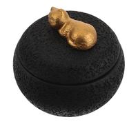 Sosoport 12oz Urna para Mascotas de Cemento Elegante Urna Conmemorativa para Gatos de Caja de Recuerdo para Cenizas de Animales Pequeños Forma de Gato para Entierro de Mascotas