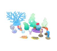 Sosoport 15 Minifiguras De Resina De Animales Marinos Criaturas Marinas Subacuáticas Decoración para Pecera Acuario Casa De Muñecas Jardín De Hadas Accesorios De Micropaisaje