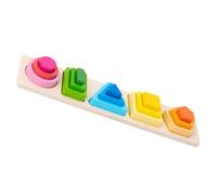 Sosoport 1Juego Madera Aprendizaje Juguete Educativo de Geometría Desarrollo de Habilidades de Agarre