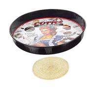 Sosoport 1Juego Placas de Multifuncional con Mantel Antideslizante para Almacenamiento de Aperitivos de Comedor