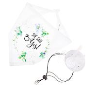 Sosoport 1juego Sombrero y Bufanda para Perro Decorativos De Boda Conjunto Elegante De Accesorios para Mascotas Fiesta De Bodas para Cachorros My Humans Are Getting Married