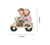 Sosoport 1Pieza Adorno Ancianos Resina Figura Romántica para Decoración para Cumpleaños y Decoración de Escritorio Símbolo de Amor
