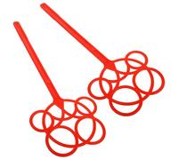 Sosoport 2 Batidores Manuales para Limpieza de Polvo en Colchones y Edredones Plumero Estático Pequeño 55 CM 110 G Color Rojo Herramienta Ligera para Eliminar Polvo y Suciedad en
