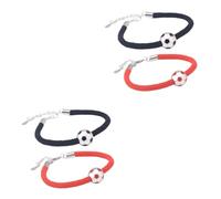 Sosoport 2 Juegos Lanzador De Fútbol Joyas De Pulsera De Fútbol Pulseras De Amistad Couple Bracelet Men Bracelet Elegante Pulsera De Fútbol Pulsera De Futbol Cobre 2 Piezas * 2