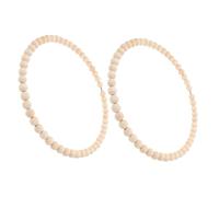 Sosoport 2 Piezas Atrapasueños Decorativo Aro De Acero Inoxidable Estilo Boho Para Entradas Rústicas Modernas y Dormitorios Con Cuentas De Madera