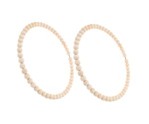 Sosoport 2 Piezas Atrapasueños Decorativo Aro De Acero Inoxidable Estilo Boho Para Entradas Rústicas Modernas y Dormitorios Con Cuentas De Madera