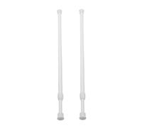 Sosoport 2 piezas Barra de Cortina de Tensión Ajustable Telescópica Extensible Sin Taladro para Ducha Armarios y Ventanas Fácil Instalación y Superficie