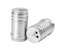 Sosoport 2 piezas Botellas Inoxidable con Tapa Giratoria Saleros Ajustables para Cocina y Barbacoa Recipientes Prácticos para Especias y Condimentos