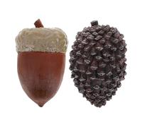 Sosoport 2 Piezas Caja de Almacenamiento de Llaves Forma de Piña y Bellota Jardín y Decoraciones Exteriores Oculta Llaves y Monedas con Gran Capacidad