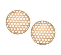 Sosoport 2 piezas Cestas de Bambú Tejidas para de Colador de Bambú para Secar y Limpiar Diseño Chino