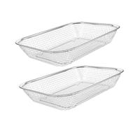 Sosoport 2 piezas Cesto Inoxidable para Lavavajillas Organizador de Utensilios de Cocina Soporte para Cubiertos y Palillos Diseño Robusto y Elegante para Mantener Ordenados y Tenedores