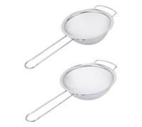 Sosoport 2 piezas Colador de Harina de Acero Inoxidable con Malla Fina Manual para Repostería Utensilios de Cocina para Tamizado Rápido y Fácil Limpieza