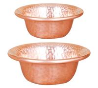 Sosoport 2 Piezas Cuenco de Cobre Artesanal Resistente la Corrosión para Ofrendas Religiosas Estilo Vintage y Artístico, Adecuado para Ambientación y Rituales Sagrados