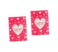 Sosoport 2 Piezas Decoración Del Día De San Valentín Feliz Dia De San Valentin De Decoracion Amor Corazón Jardín Linaza Rosa Impermeable Suministros Para La Fiesta
