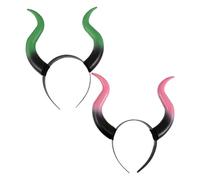 Sosoport 2 Piezas Diadema Accesorio Cómodo y Fácil de Usar para Halloween de Plástico de Cuernos de Toro y Cosplay para Eventos Temáticos y Disfraces Góticos