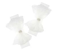 Sosoport 2 Piezas Diademas Encaje para Bebés Niñas con Accesorios para Bautizos y Cumpleaños Cómodo