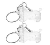 Sosoport 2 Piezas Llavero Recuerdo para Pelo de Mascota con Caja Almacenadora Segura Botella Conmemorativa para Pelo de Perro y Gato Charm para Dueños Que Conservan Memorias