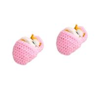 Sosoport 2 Piezas Muñeco de Peluche Gato Durmiendo en Pantuflas Rosa | Felpa y EVA, Tamaño de Mano, Aulas y Estantes, con Pequeña Etiqueta Trasera Color Aleatorio