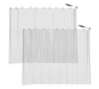 Sosoport 2 piezas Pantallas de Malla para Chimenea de Hierro con Asas Cortinas Protectoras Resistentes al Calor para Hogar Paneles de Rejilla Anti-chispas