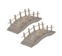 Sosoport 2 Piezas Puente De Madera De Casa De Muñecas Puente De Juguete Diminuto Arco Muebles De Jardín De Hadas Mini Jardín Equipo Jardín De Casa De Muñecas Escenario Pequeño Marrón Claro