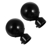 Sosoport 2 Piezas Remates Decorativos para Barra de Cortina Extremos Resistentes y Elegantes Negro Accesorios Prácticos para Decorar y Proteger Barras de Cortinas Hogar y Salón